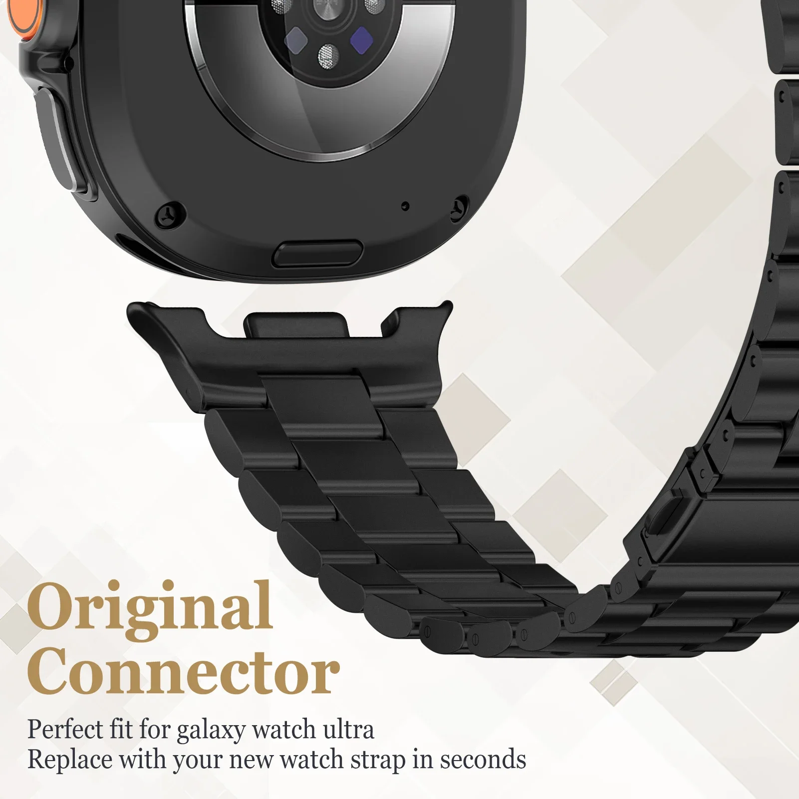 الأشرطة المعدنية لساعة سامسونج جالاكسي 8/8 الكلاسيكية 40 مللي متر 44 مللي متر 46 مللي متر الفولاذ المقاوم للصدأ المعصم ربط سوار كوريا جالاكسي ساعة 8 العصابات