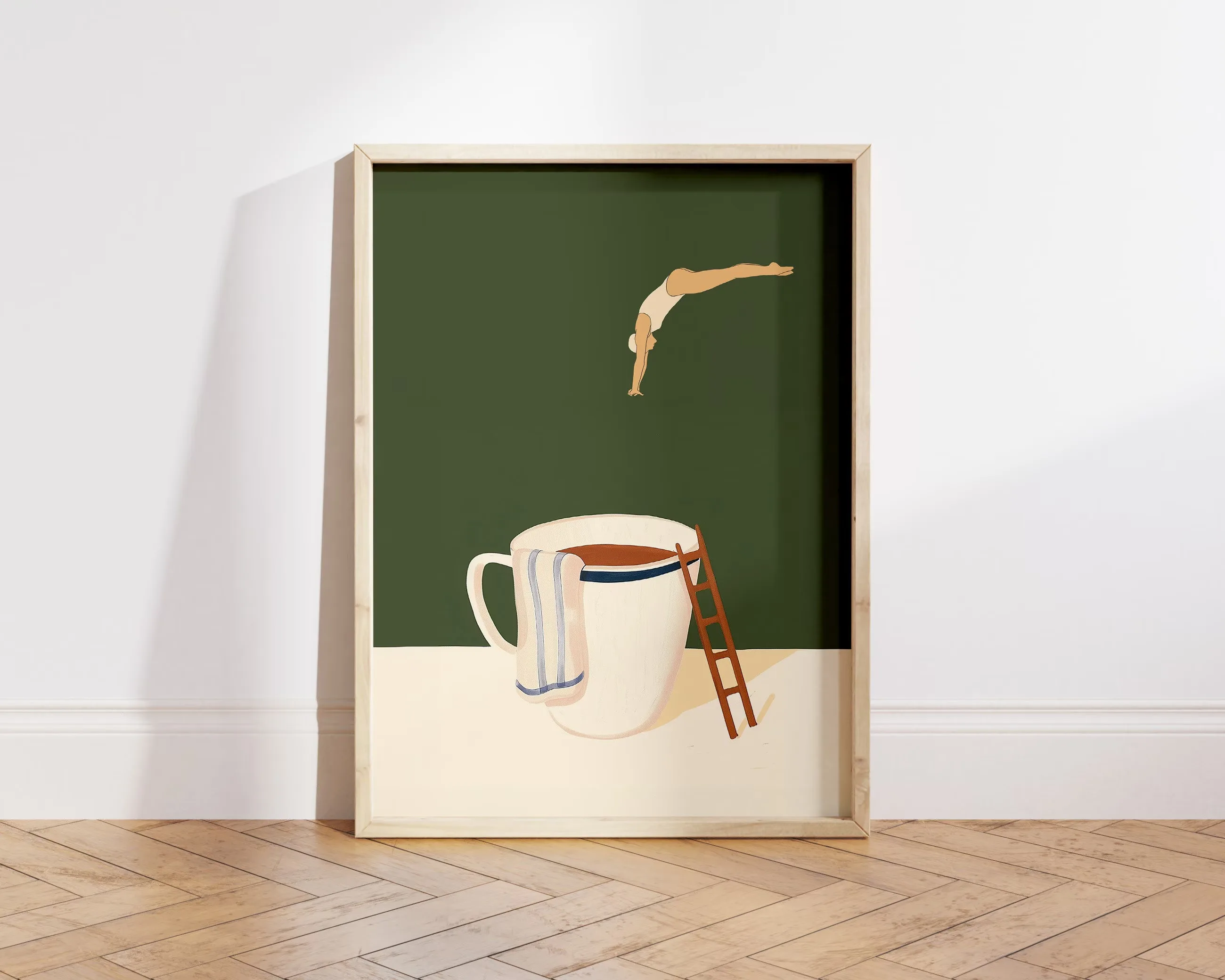 Coffee Diver Leinwanddrucke für die Küche, Guten Morgen, Kaffee-Wandkunst, Poster für modernes Wohnzimmer, Heimdekoration, Geschenke für Kaffeeliebhaber – Detail 3