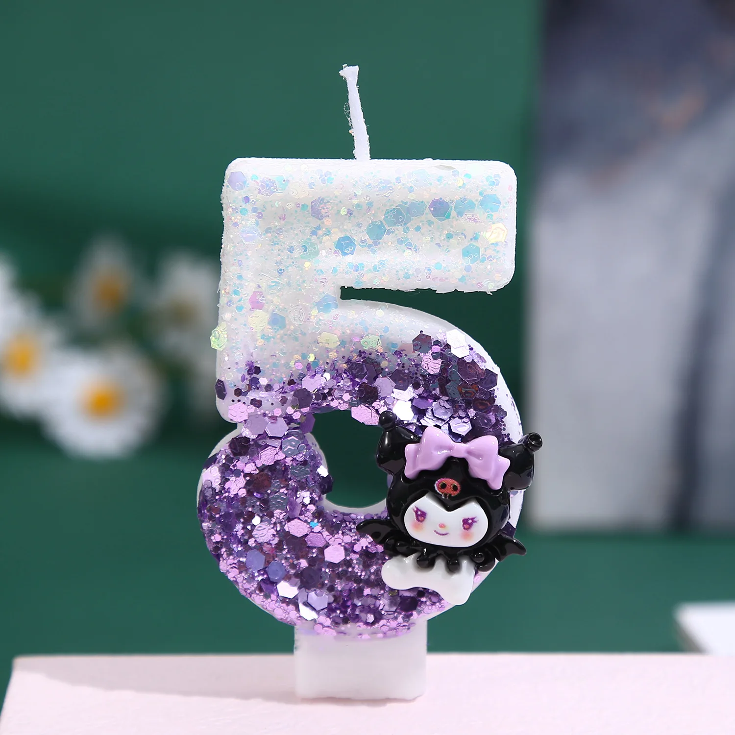 Personaggi dei cartoni animati Compleanno Candela digitale Atmosfera festosa Candela torta stile principessa Candela abbinata ai colori con super paillettes