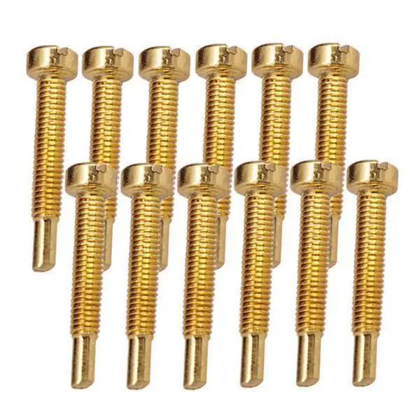 Guitar Pickup Double Coil Mounting Screws Iron Polepiece Set for Electric Guitar Parts Replacement Golden