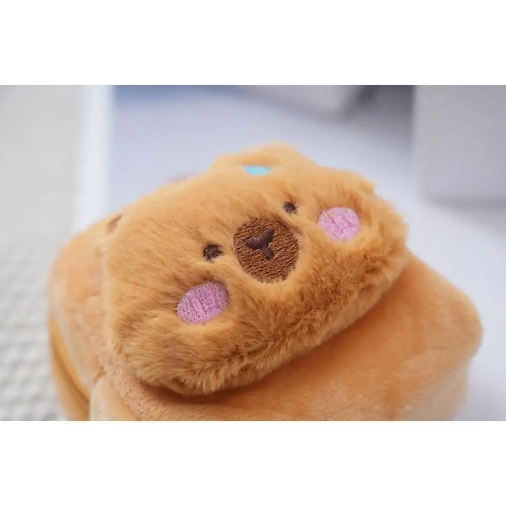 New Capybara Coin Purse Plush Cartoon Bags Pendant Mini Wallet Kids