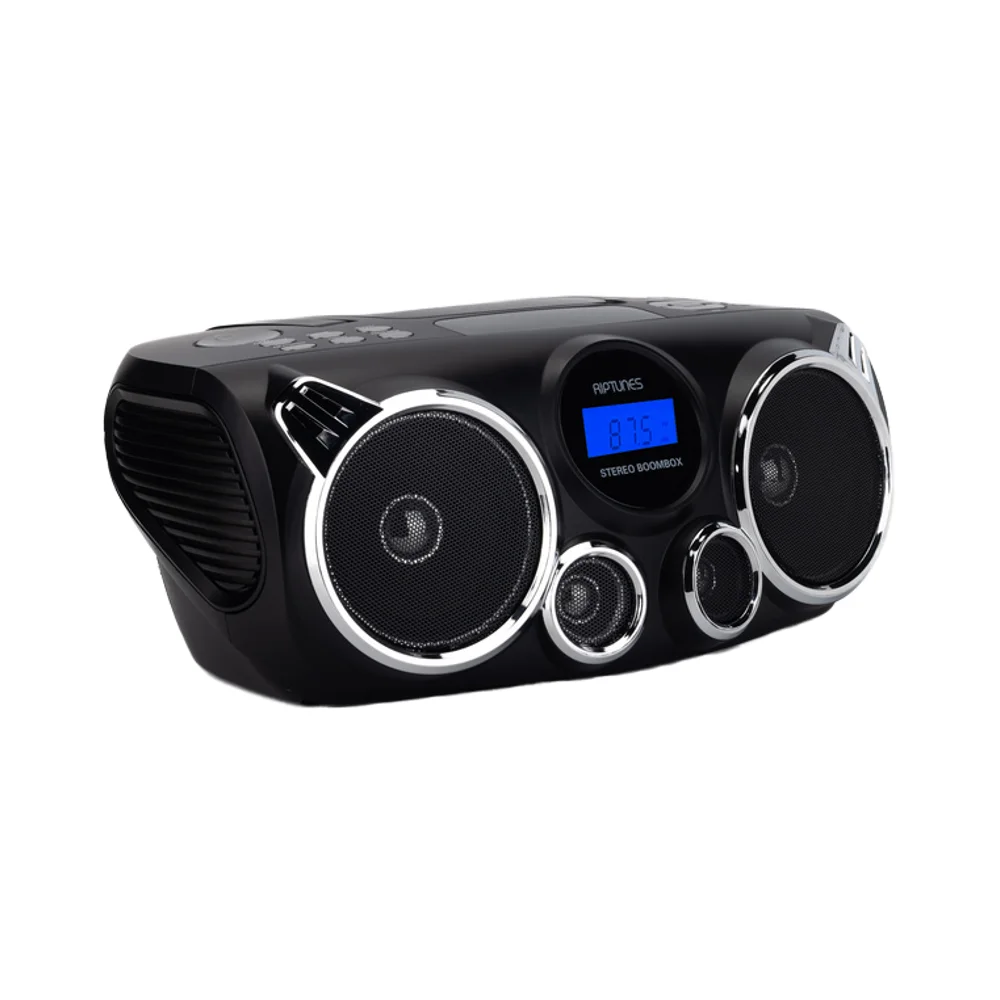 

Hooqu Portable CD For DVD VCD Player With For Bluetooth & Stereo Sound System Digital AM FM Radio MP3 CD Boombox With USB SD Pla