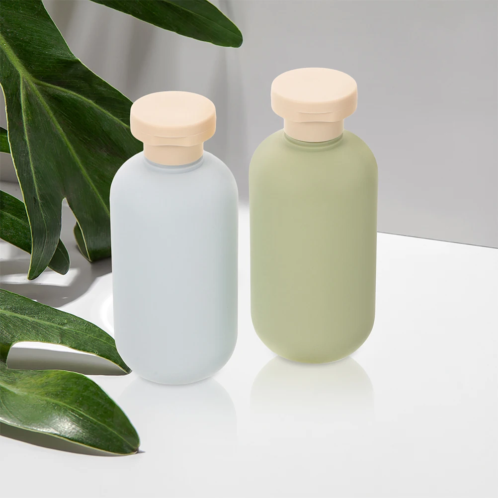 4 قطعة 200 مللي إعادة الملء السفر زجاجات أدوات الزينة مجموعة المحمولة ضغط موزع للشامبو مكيف غسول الصابون السائل فارغة Pe