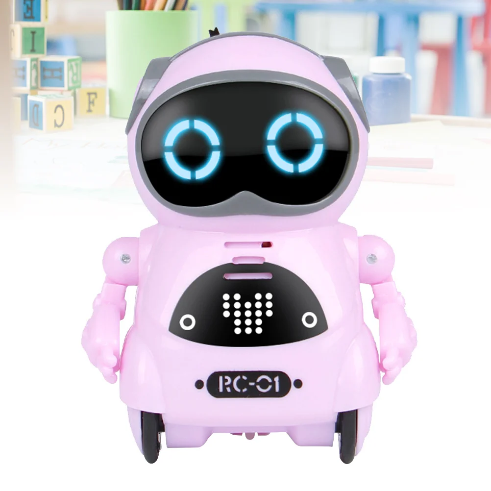 Mini Robot à commande vocale pour enfants, son Intelligent activé, marche, danse, Rc, avec lumières Led, musique, technologie éducative