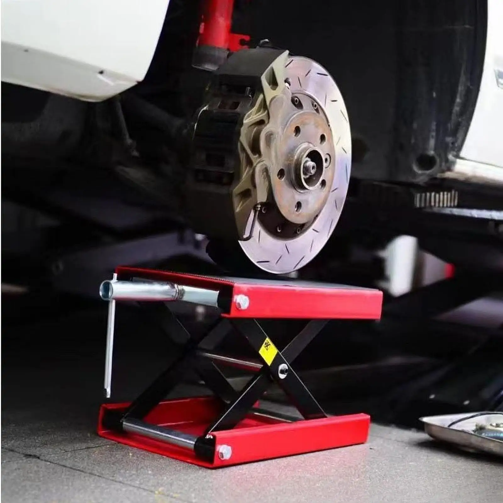 

Generic Motorcycle Scissor Lift Jack Maintenance Tool Wide Deck Hoist Crank