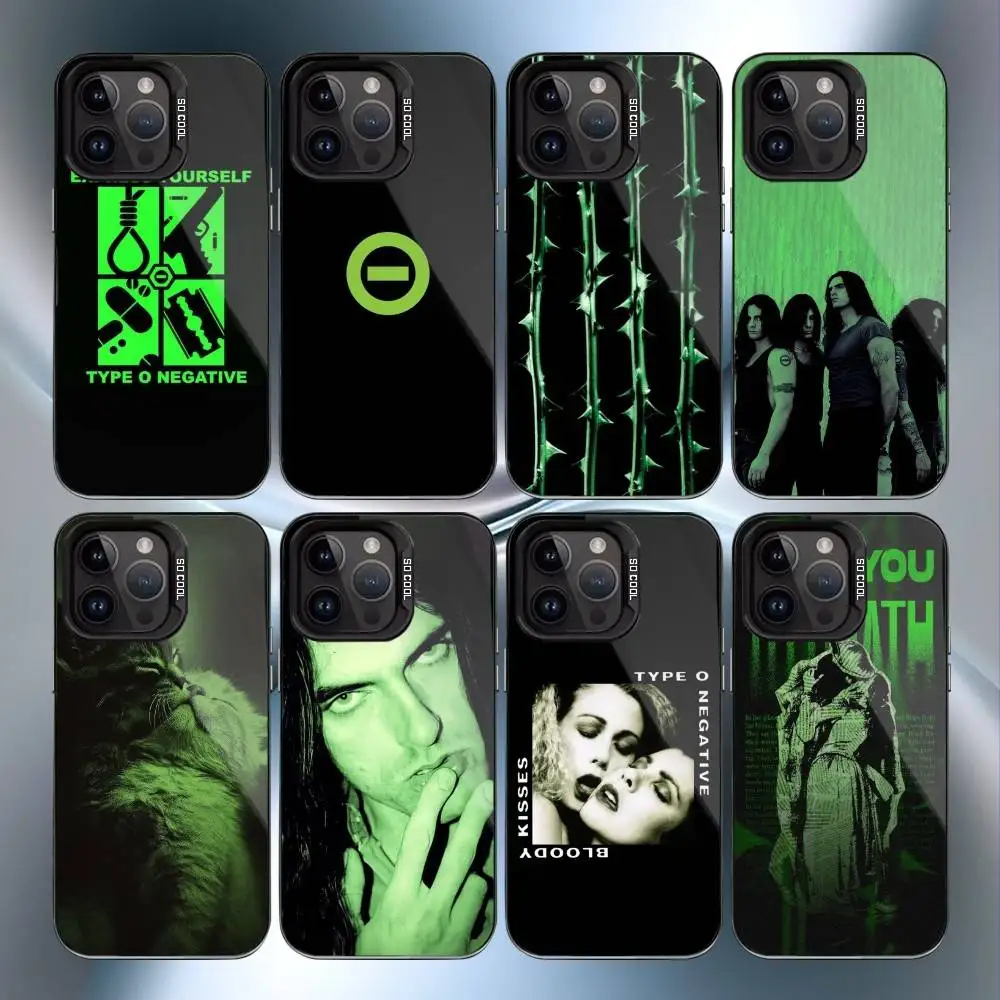 

Rock Band T-Type O N-Negative Phone Case For iPhone17, 16,15,14,13,12 Pro Max Black Candy Matte Shockproof Cover