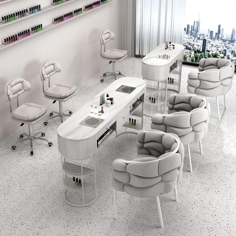 Supplies Professional Nail Table Storage Equipment Luxury Reception Nail Table Nordic Adjustable Mesa Manicura Furniture