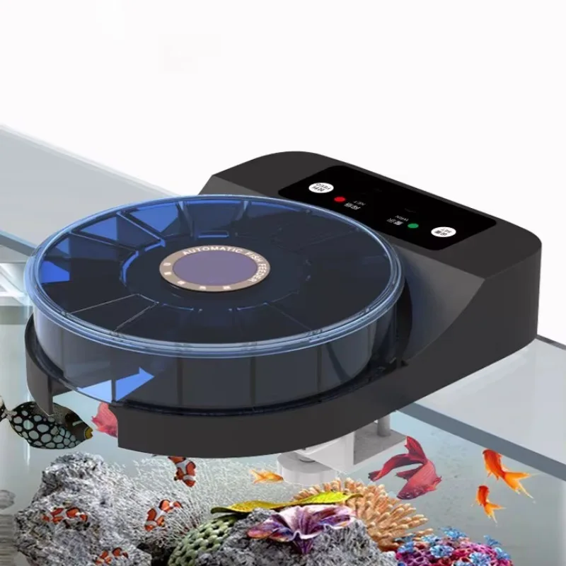Rechargeable Automatic Fish Feeder for Big Pond Smart Small Size Aquarium Equipment Plastic Fish Feeder Farming