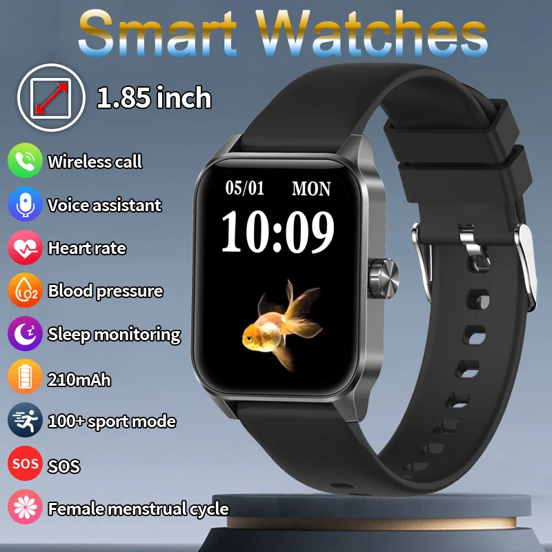 

LIGE Health Smart Watch Men Women Sleep Monitor Oxygen Physiological Cycle Smart Watch Adult SmartWatch Waterproof Watch Sports