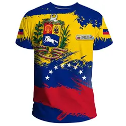 2023 Venezuela Flag T-shirt Oversized T-shirt Short Sleeve Tee Casual Fashion Street Wear O Neck Short Sleeve Breathable Top