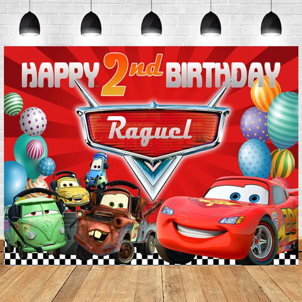 Filme mcqueen carros tema menino menina festa de aniversário fundo parede fotografia chá de bebê personalizado criança cartaz photo studio adereços