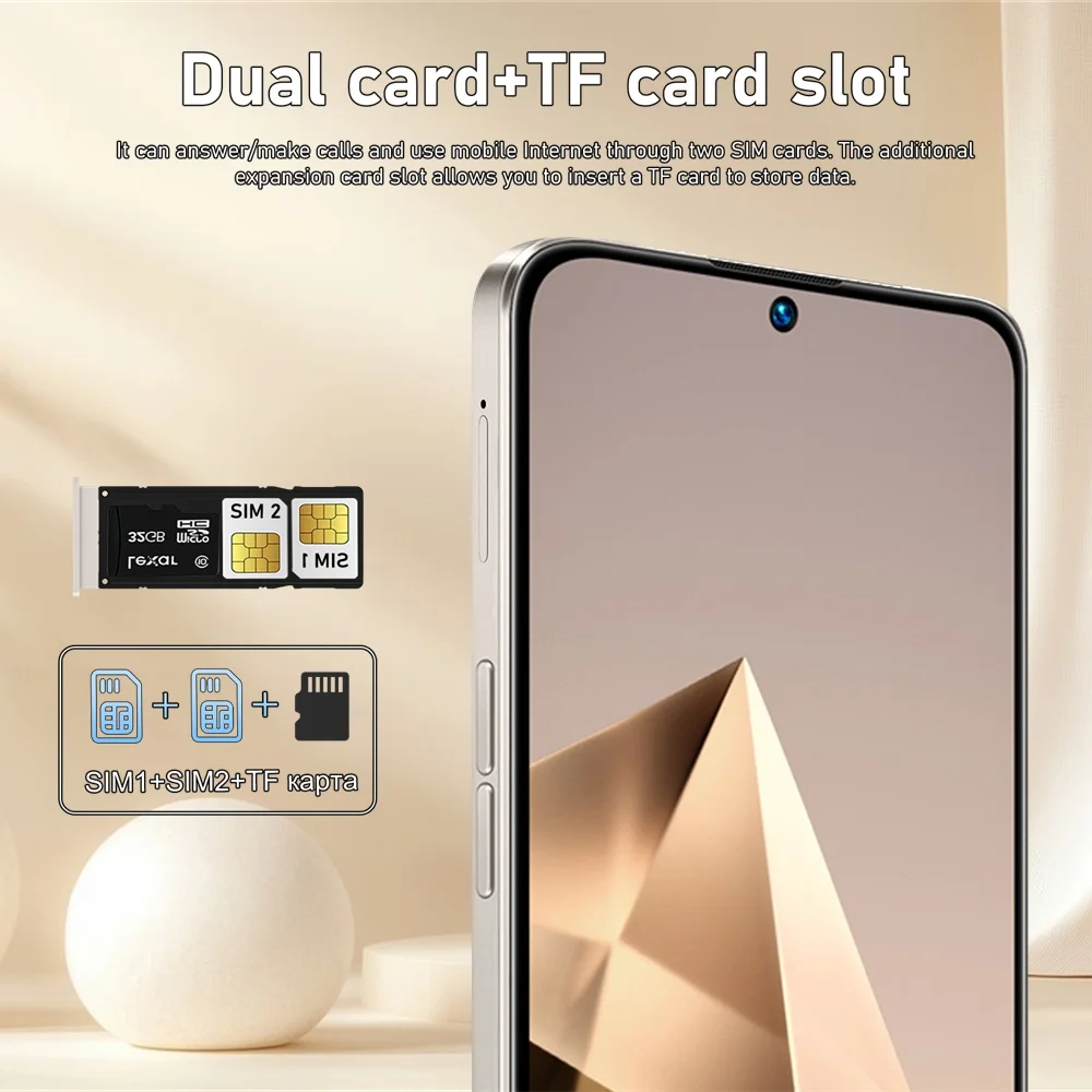 K-Touch Hot S25 Ultra 7800mAh Smartphone 22GB+2TB Cell Phone 7.3inch Mobile Phones 5G Dual SIM Android 15 Unlocked 16MP+48MP Cellphones