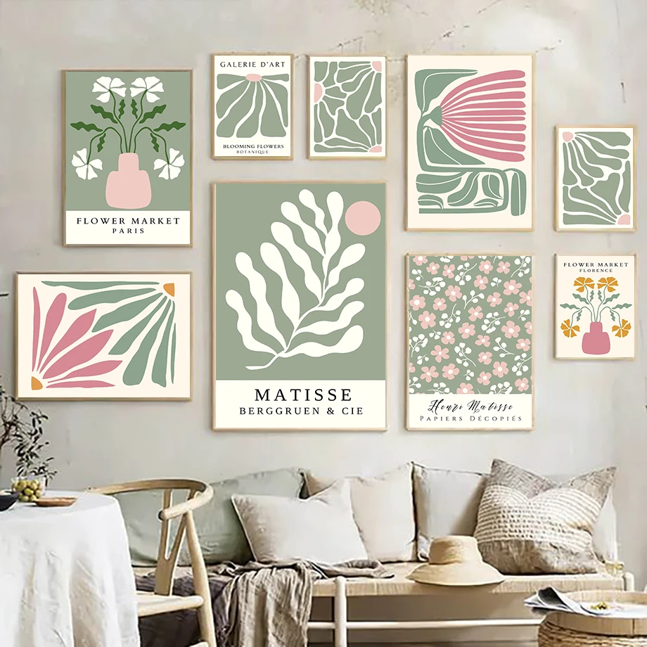 

Matisse Vase Leaf Wall Art Posters Canvas Decorative Printing Abstract Prints Nordic Mural Living Room Home Decoration Pictures