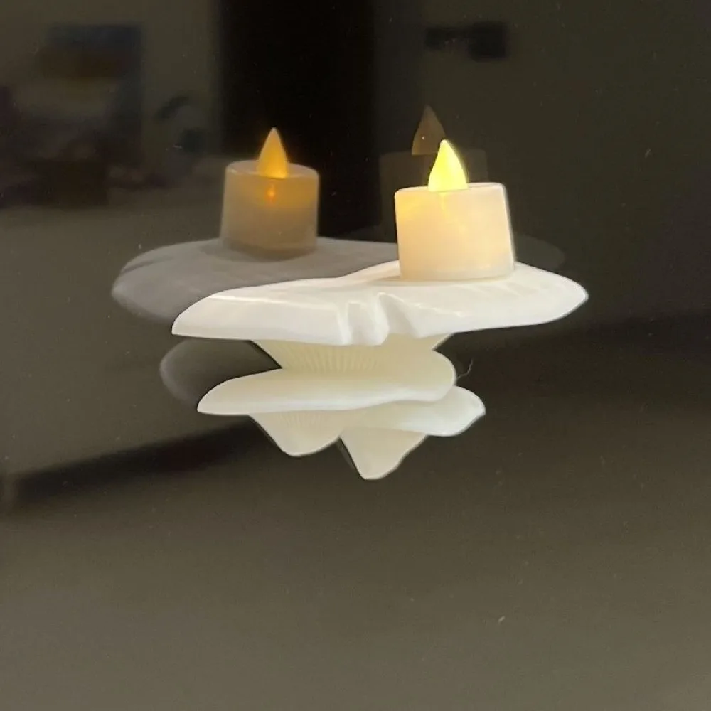 3D Printed Small Mushroom Stand Wall-Mounted Space-Saving 3 Levels Mushroom Rack Plastic Mushroom Shelf Office Desk
