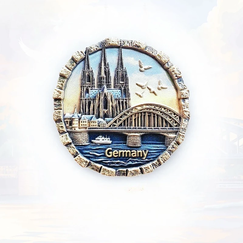 

Cologne Cathedral Fridge Magnet - Iconic 3D Gothic Architecture Souvenir Unique German Travel Gift for Home & Office Decor