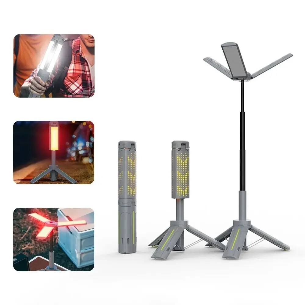 led-light-source-folding-camping-light-multi-color-lighting-stepless-dimming-built-in-power-bank-lamp-triangle-stand-base