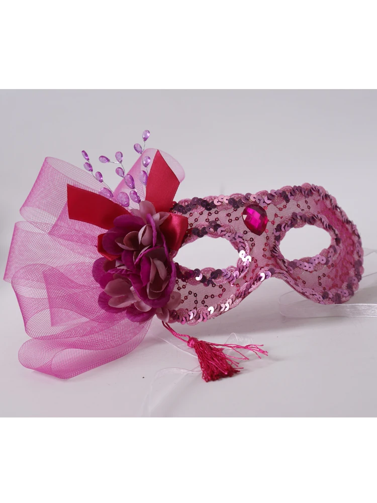 Mask Eye Mask Adult Color Half Face Sequins Splicing Floral Stylish Retro Suitable for Stage Party Banquet Halloween Accessories