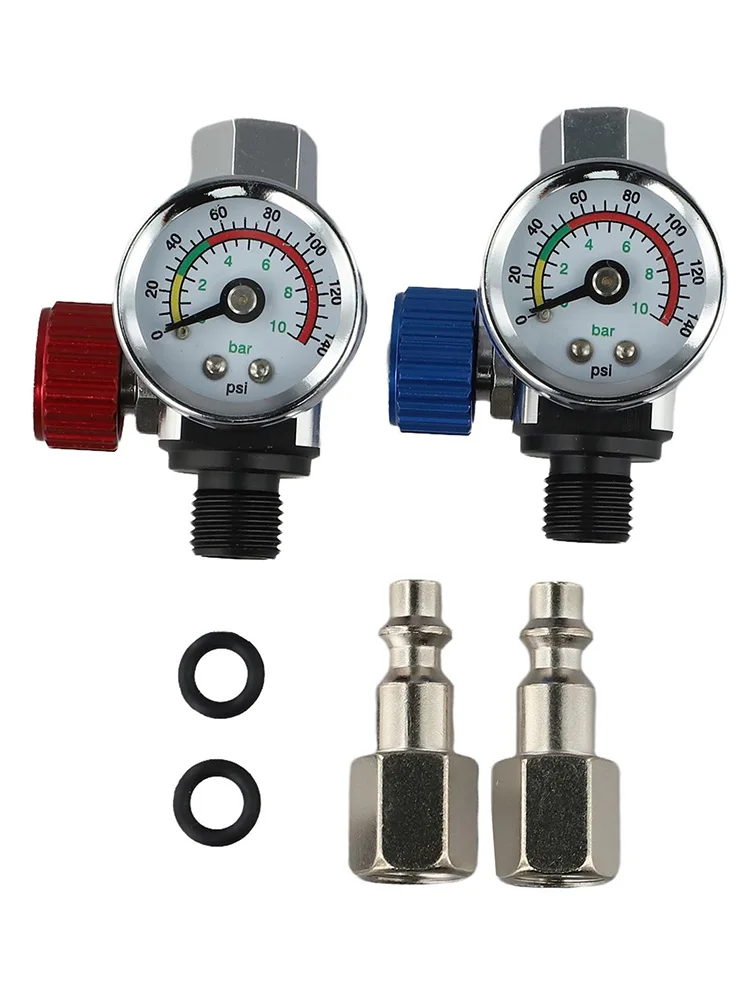 

Air Pressure Regulator Kit 0-150PSI Aluminum Valve For Sandblasters Spray For Guns Air Tools Pneumatic Connector Set 6pcs