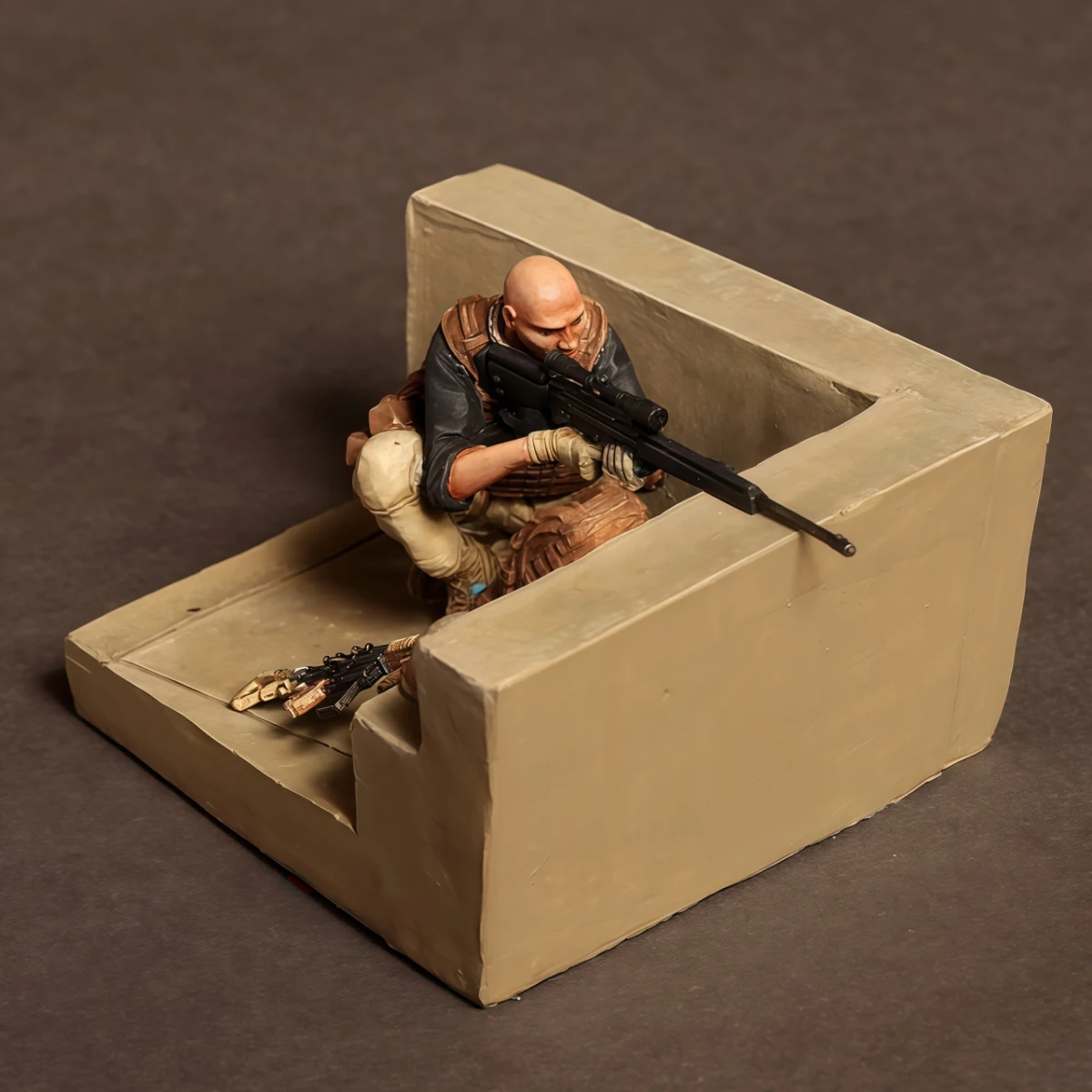 Kit modello non verniciato in resina 1/35, tema militare, fucsia PMC (esclusa base) GK smontato e non verniciato, 1549R