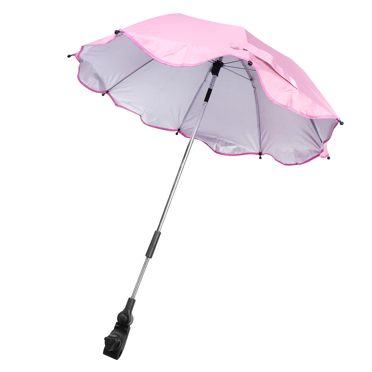 

Umbrella for Stroller Baby Cart Supplies Uv Resistant Shade Cover Portable Foldable Design Perfect Gift for New Parents Pink