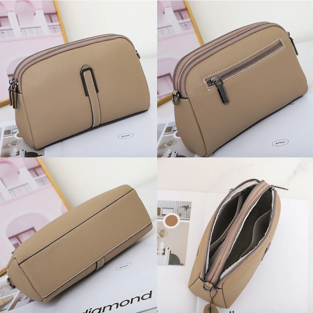 2023 New Lady Luxury Genuine Leather Mobile Phone Shoulder Bag Women\'s Messenger Pack Fashion Small Retro Crossbody for Girlsg