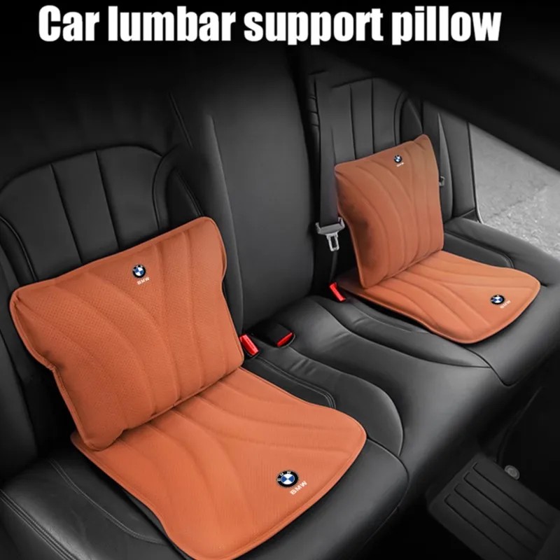 Car Seat Cushion Lumbar Support Pillow Car Seat Cover Auto Accessories For BMW M Performance M3 M5 M6 F01 F20 F10 F15 F16 E28 X5