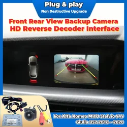 Front Rear Camera interface Adapter For Alfa Romeo MITO Stelvio 949 Giulia 952 OEM Screen Plug & Play Rear View Reverse Camera