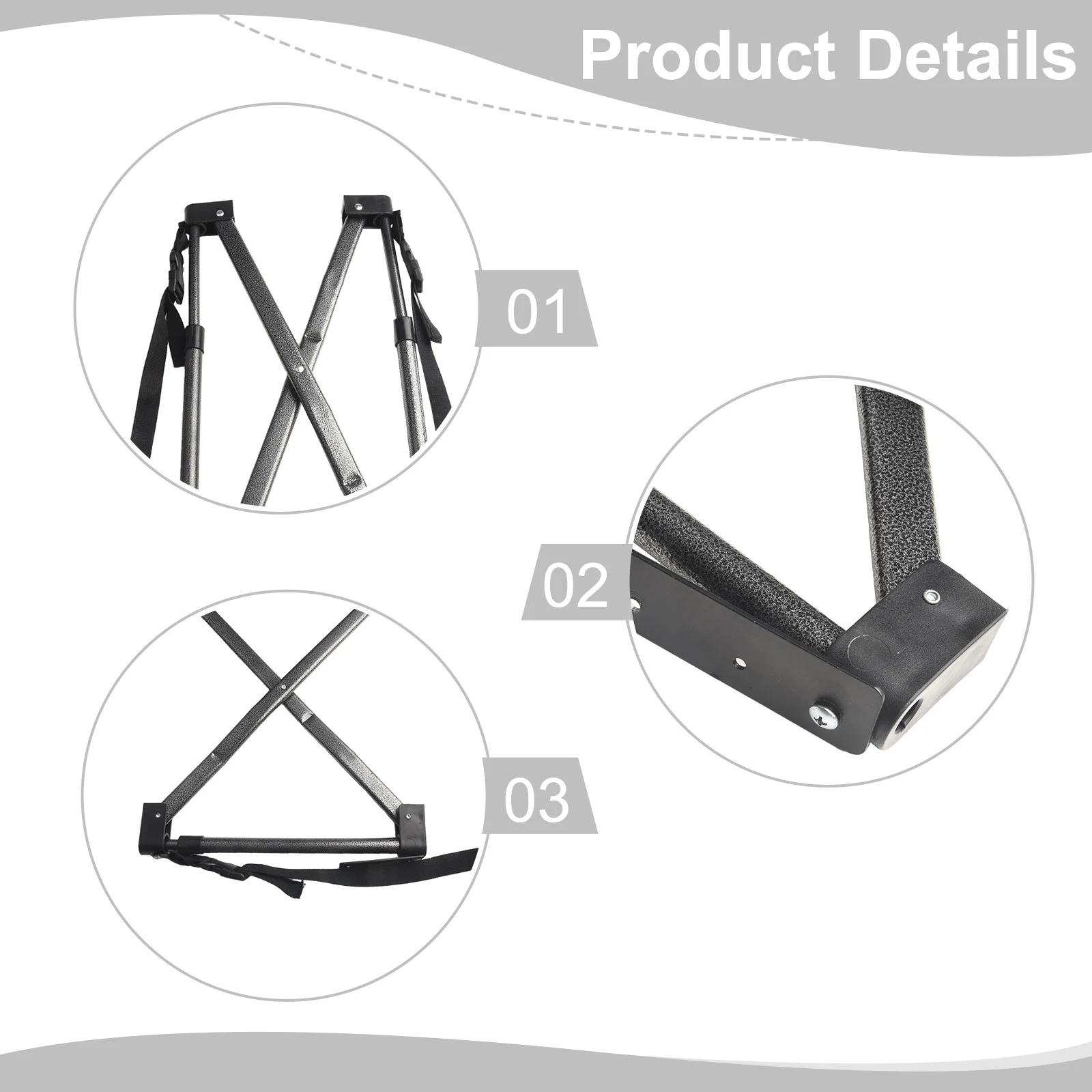 1pc Camping Wagon Trolley Cart Back Opening Modified Bracket Parts Folding Utility For Camping Wagon Cart Around 46-52cm