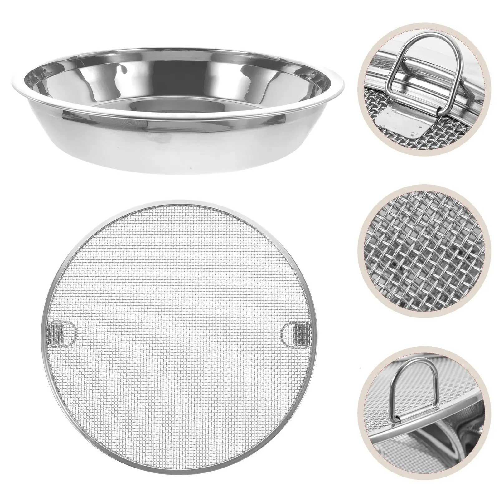 

Fried Food Drain Plate Stainless Steel Metal Snack Dish Oil Filter Tray Home Restaurant Barbecue Food Storage Tray