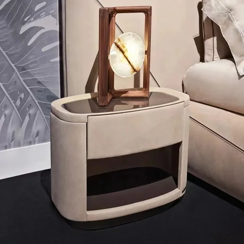 

Contemporary Bedroom Furniture Table Beside Bedside Tables Leather, Table Bedside Tables