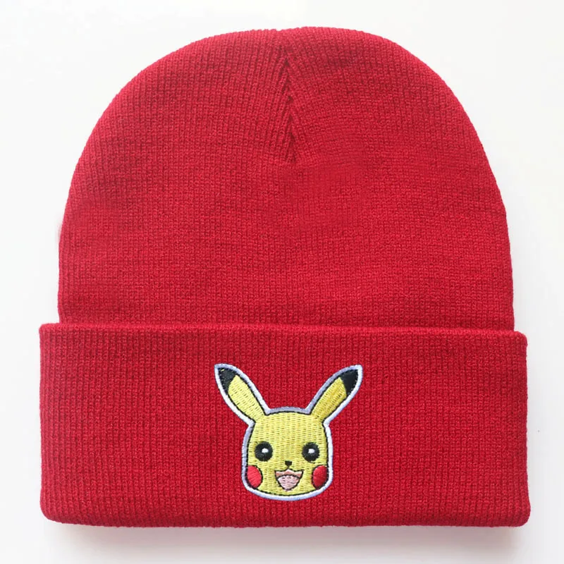 Personaggi Anime Pokemon Pikachu Go cappello in maglia regolabile Hip Hop Boy Girl Hat autunno inverno cappello per bambini giocattolo di natale