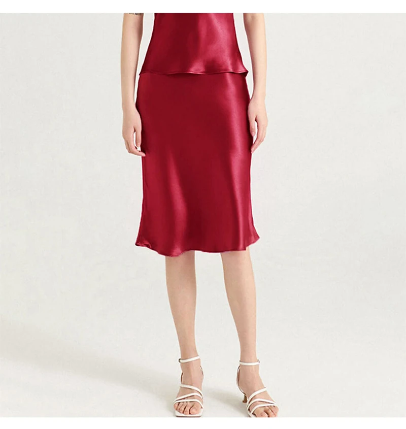 Fengbaoyu – demi-robe en soie naturelle pour femmes, Style français élégant, robe mi-longue de luxe, brillante et brillante, à la mode, décontractée