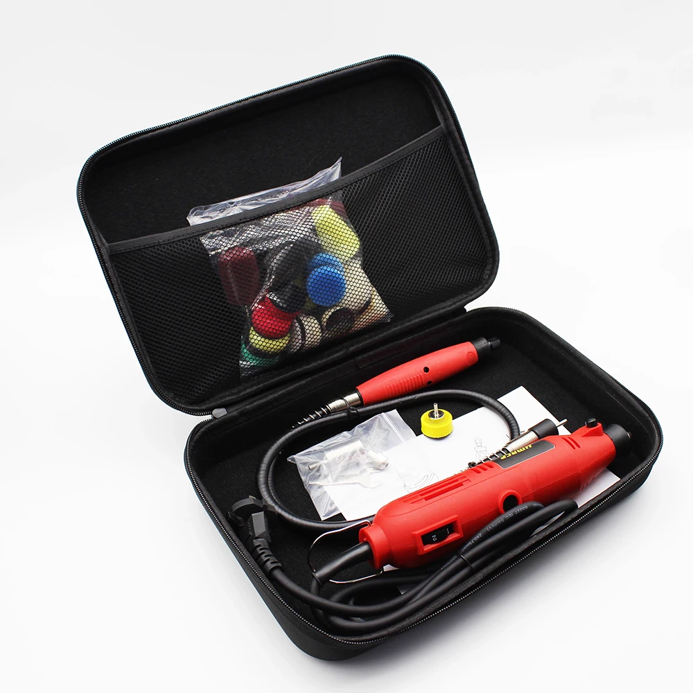 AC 220V Electric Detail Polishing Machine – Handheld Mini Polisher Set with Flexible Shaft Handle for Small Areas