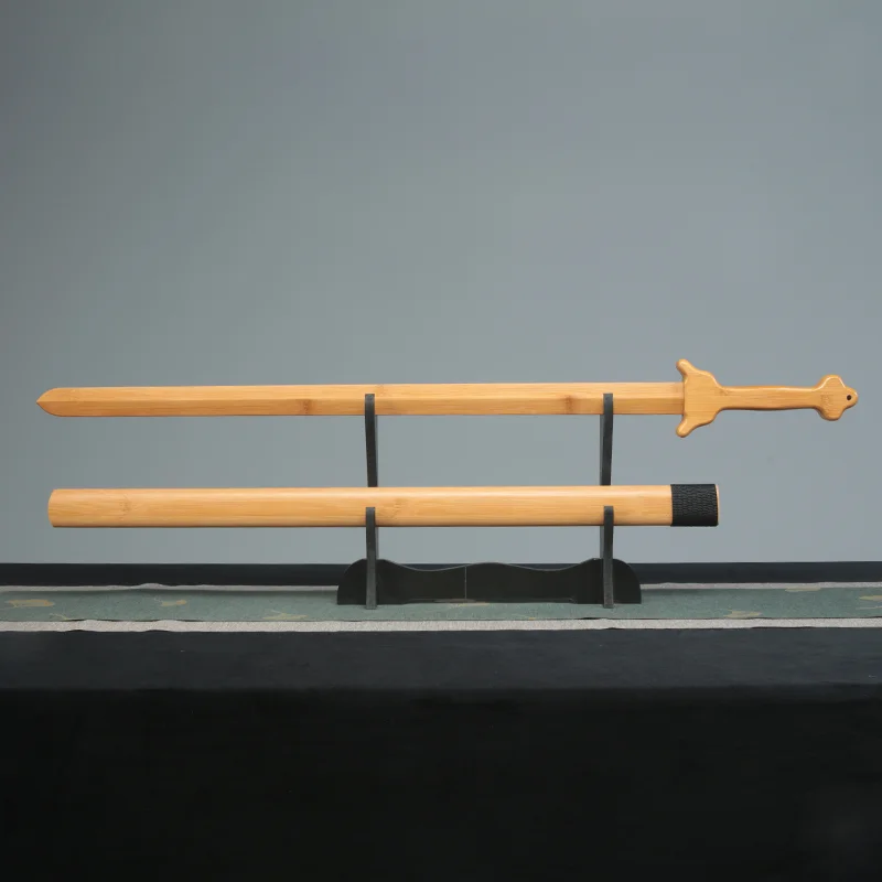 Tai Chi Sword, Wooden Sword, Solid Wood Sword, Martial Arts Training, Fitness, Bamboo Sword, Practice Sword, Performance Sword, Single and Double-Handed Sword, Large Sword