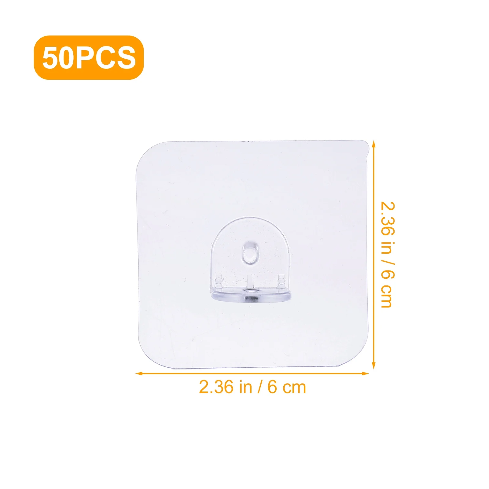 50 pezzi Pioli di supporto trasparenti Staffe per mensola adesive Senza trapano Montaggio a parete Armadietto Guardaroba Divisori Supporti Mensola Clip per pannelli