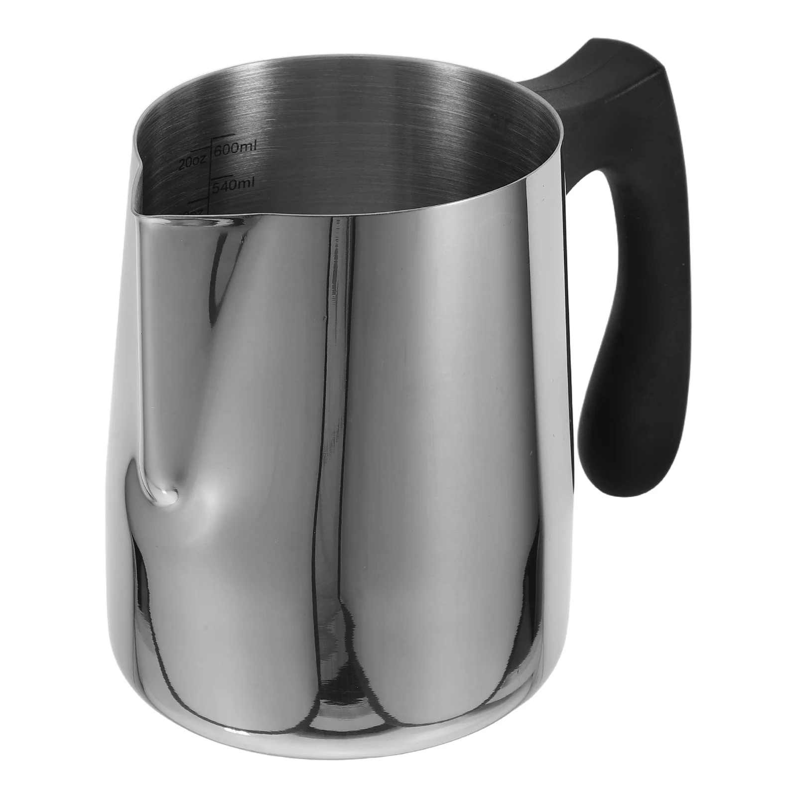 

Stainless Steel Latte Art Frothing Pitcher 600Ml Heat-Resistant Plastic Handle Precision Markings Home Coffee Baking Wax Melting