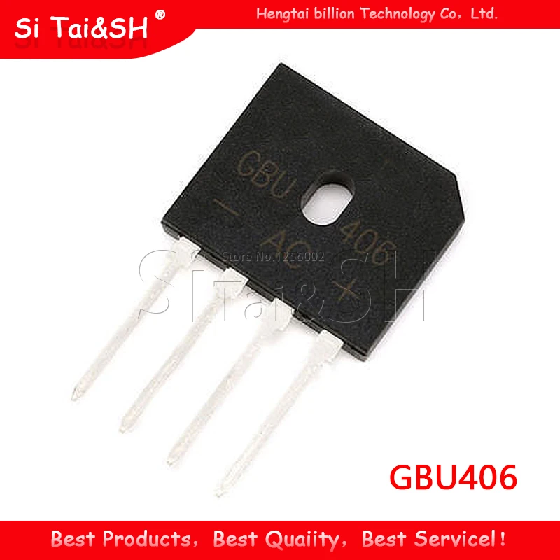 10pcs/lot GBU406 GBU408 GBU410 GBU606 GBU608 GBU610 GBU806 GBU808 GBU810 GBU1010 GBU1510 GBU2510 Bridge Rectifiers