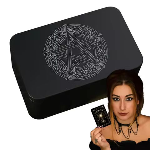 Tarot Card Case Holder Iron Tarot Organizer Box Reusable Portable Tarot Deck Protective Case Playing Cards Holder For Game Cards