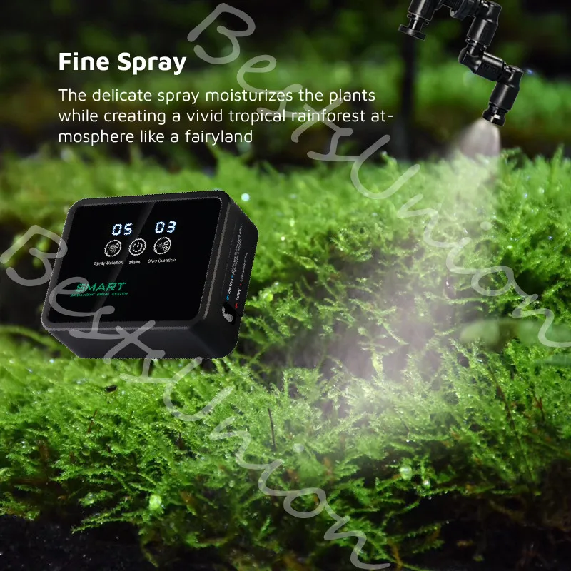 Intelligent Spray System Mist Rainforest Tank Timing Spray System Kit Reptile Fogger Terrariums Humidifier Electronic Timer