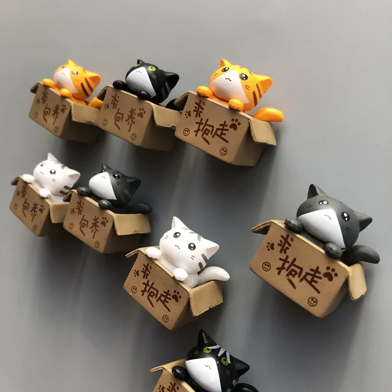 Begging for A Sweet Private Cat-and-mouse Refrigerator with Three-dimensional Magnet Message Stickers Magnet Home Decoration