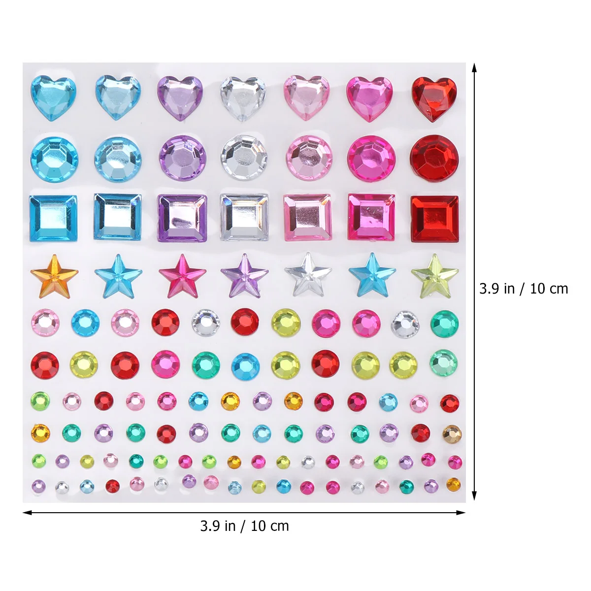 

12 Sheets Acrylic Rhinestone Stickers High Gloss Clear Decorations Scrapbooks Picture Frames Cell Phones Gifts Car Plates Kids