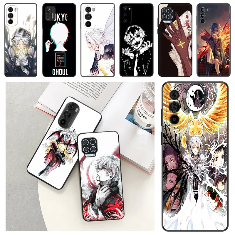 Phone Case For Motorola G71 G73 G72 G53 G52 G32 G22 G60 G51 G50 G31 G30 G9 Tokyo Ghoul D. GRAY-MAN Black Soft Protective Cover