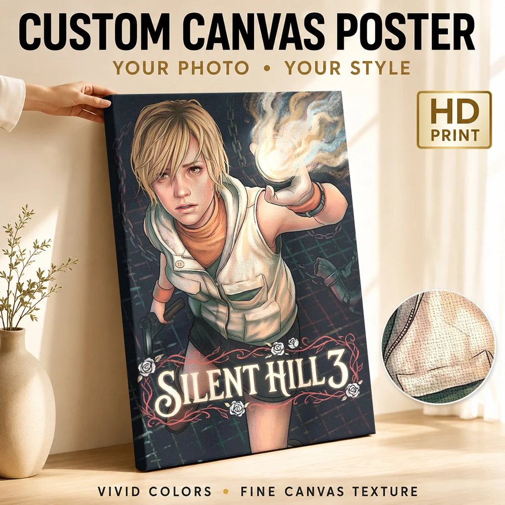 Silent Hill 3 Heather Mason Artwork Canvas Poster Personalized Photo Gaming Anime Wall Paintings Decoration for Game Room Dorm