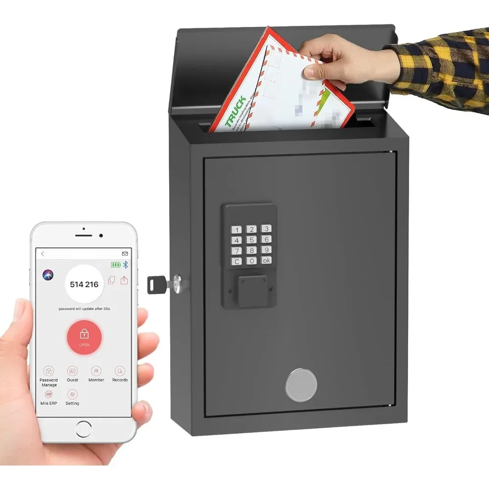 

Secure Your Mail with Electronic Lock Mailboxes - Wall Mount Business Suggestion Box & Key Drop Box Solutions