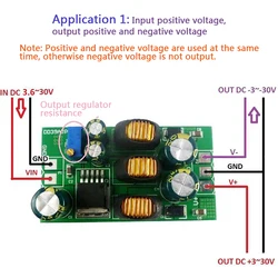 20W +- 5V 6V 9V 10V 12V 15V 24V alimentatore a doppia uscita positivo e negativo DC DC Step-up modulo convertitore Boost-Buck