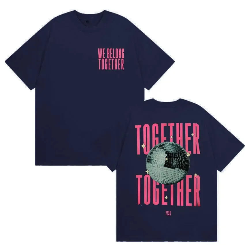 T-shirts 2026 Harry Styles We Belong Together pour hommes et femmes, t-shirt vintage surdimensionné de haute qualité, t-shirt d'été en coton à manches courtes