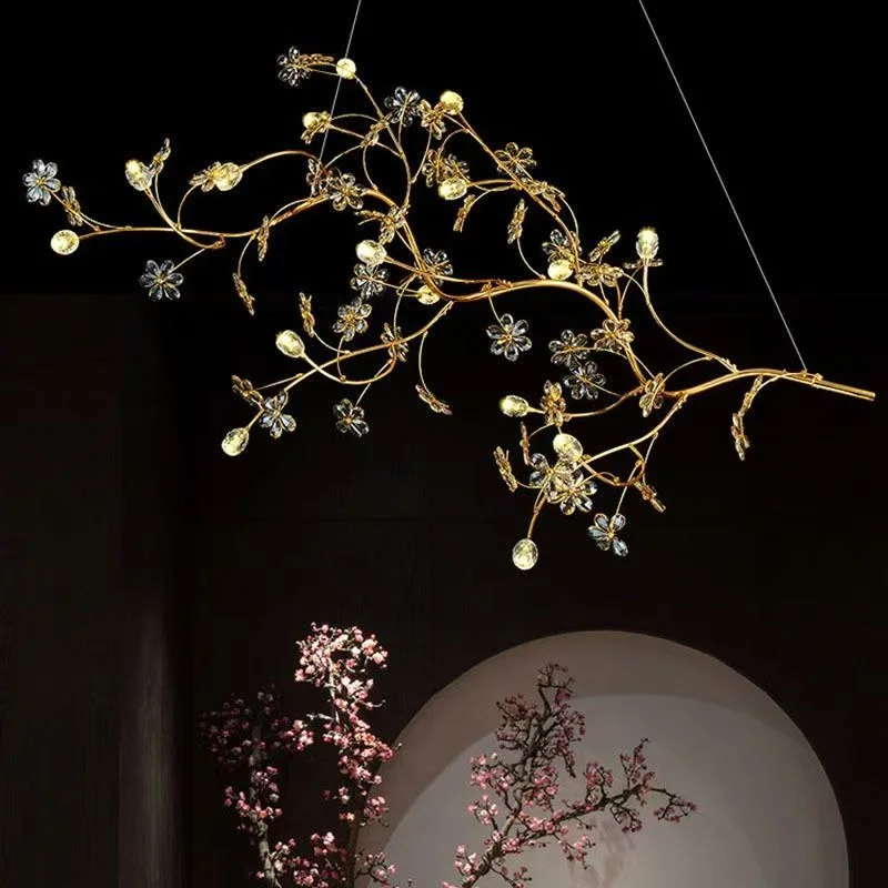 Modern Creative Personalized Starry Sky Decoration Branch Lamps Restaurant Bar Crystal Clothing Store Nordic Atmosphere Lighting