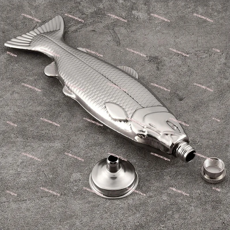 

Нержавеющая сталь 304 Фляга в форме рыбы 5 унций Необычная портативная фляга для кемпинга и улицы