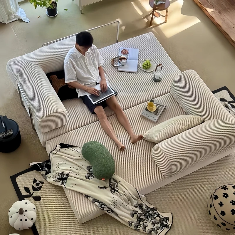 

Medieval style living room sofas fabric comfortable vacuum compression fold sofa bed soft lazy sofás para salón furniture home