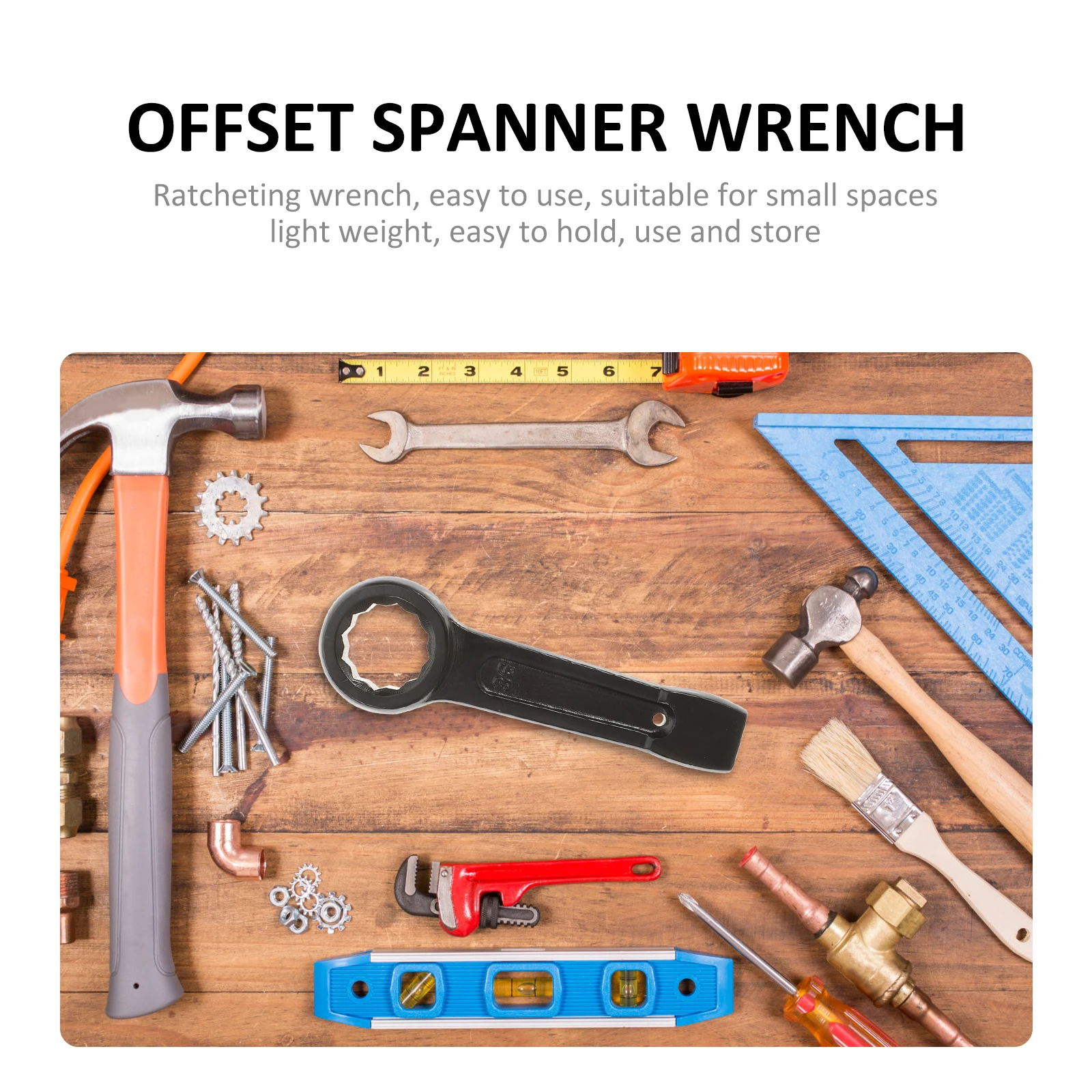 

Heavy Duty Spanner Bolt Nut Ratcheting Ratcheting Spanner Wrench Steel Durable Home Nut Wrench Car Maintenance
